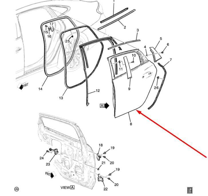 2017-2019 Buick Lacrosse Premium Rear Right Side Door Shell Panel 26230718 OEM2