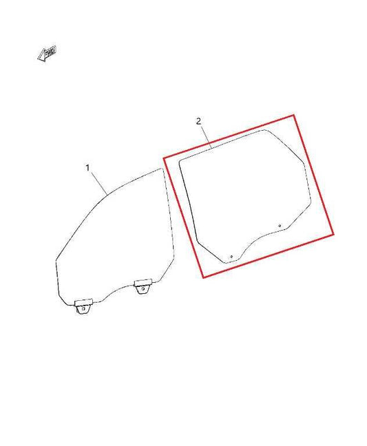 2011-2026 Dodge Durango SXT Rear Right Door Window Movable Glass 55369554AB1