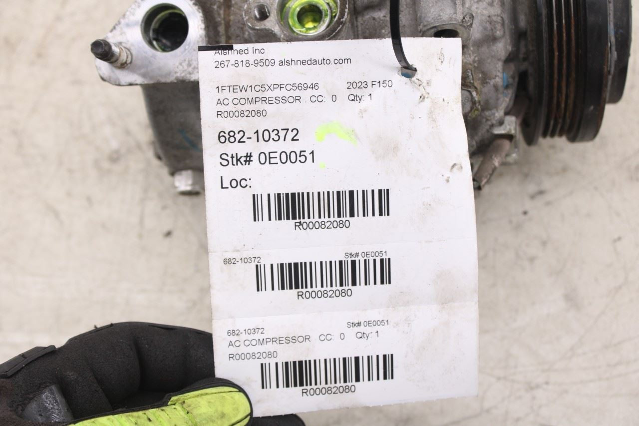 21-2026 Ford F150 XLT Supercrew 5L AC Air Conditioner Compressor ML3H-19D629-CD 12