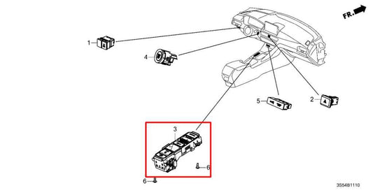2023-26 Acura Integra A-Spec Center Console Drive Mode and Parking Brake Switch - Alshned Auto Parts
