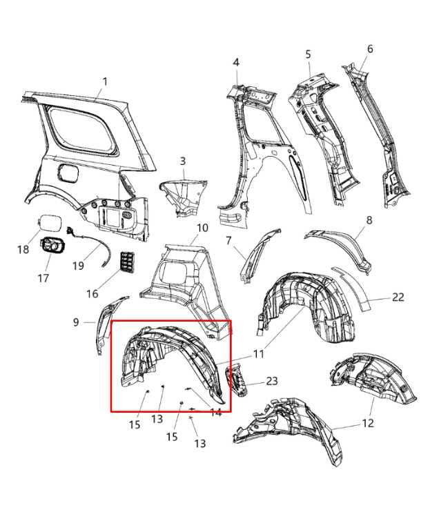 12-21 Jeep Grand Cherokee Summit Rear Right Wheelhouse Liner Splash Shield *ReaD - Alshned Auto Parts