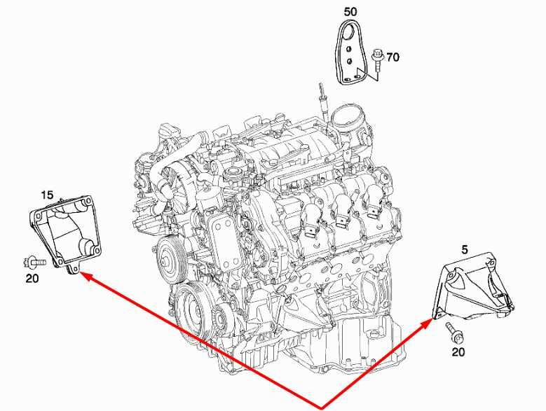 2008-11 Mercedes-Benz C350 Sport 3.5L RWD LH and RH Engine Support Mount Bracket1