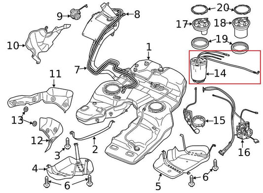 2011-2018 Porsche Cayenne Platinum 3.6L In Tank Fuel Pump Assembly 7P0919087 OEM - Alshned Auto Parts