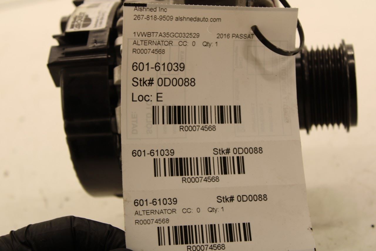 2014-2017 Volkswagen Passat SE 1.8L Alternator Generator 06K903024E OEM - Alshned Auto Parts