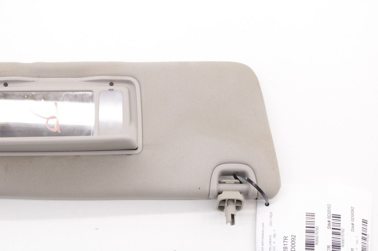 19-21 Acura RDX SH-AWD 2.0L AWD Front Right Side Sun Visor w/ Illuminated Mirror - Alshned Auto Parts