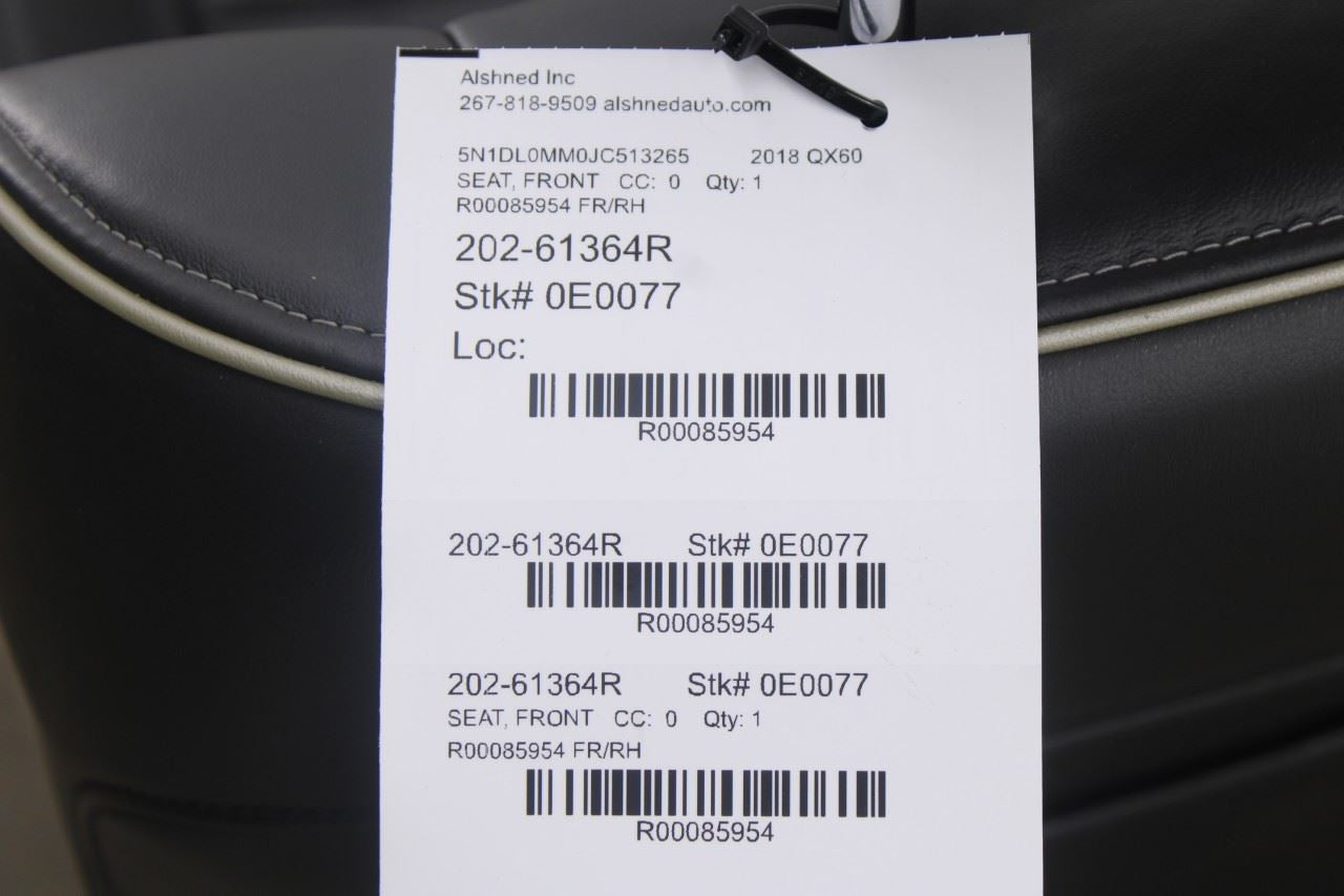 16-19 Infiniti QX60 3.5L Front Passenger RH Side Seat Full Complete 87311-3JA6A15