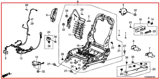 15-17 Acura TLX Tech Front Driver Left Side Seat Full Complete 81526-TZ3-A11 OEM - Alshned Auto Parts