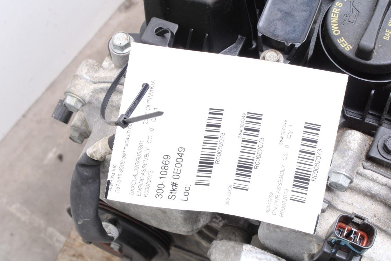 2016-2020 Kia Optima EX 2.4L Engine Motor VIN 3 8th digit 91K 211012GK11 OEM18