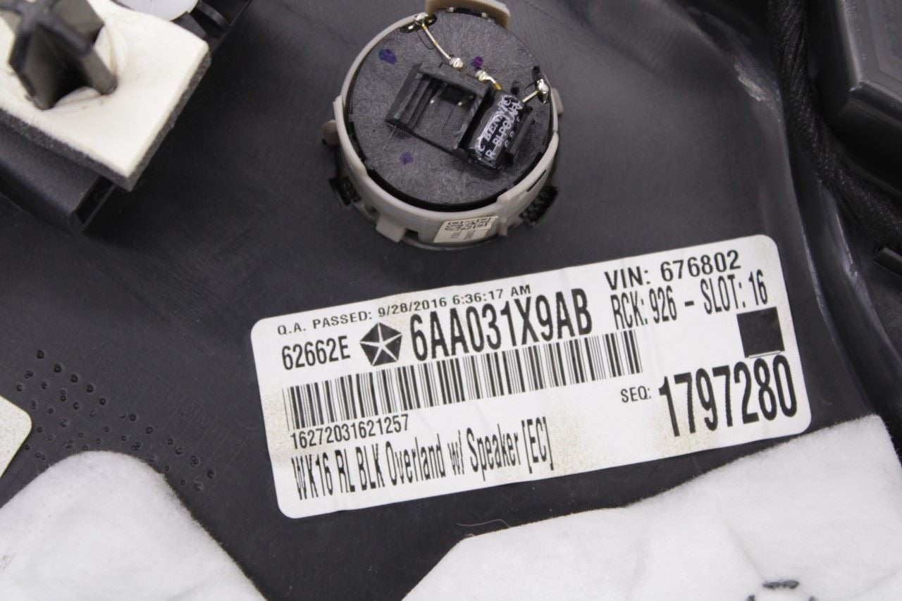 2015-2017 Jeep Grand Cherokee Overland Rear Left Side Door Trim Panel 6AA031X9AB - Alshned Auto Parts