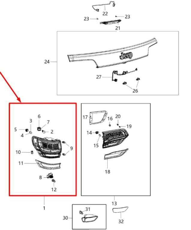 2014-2018 Jeep Grand Cherokee Rear Left Side Outer Tail Light Lamp 68110017AC - Alshned Auto Parts