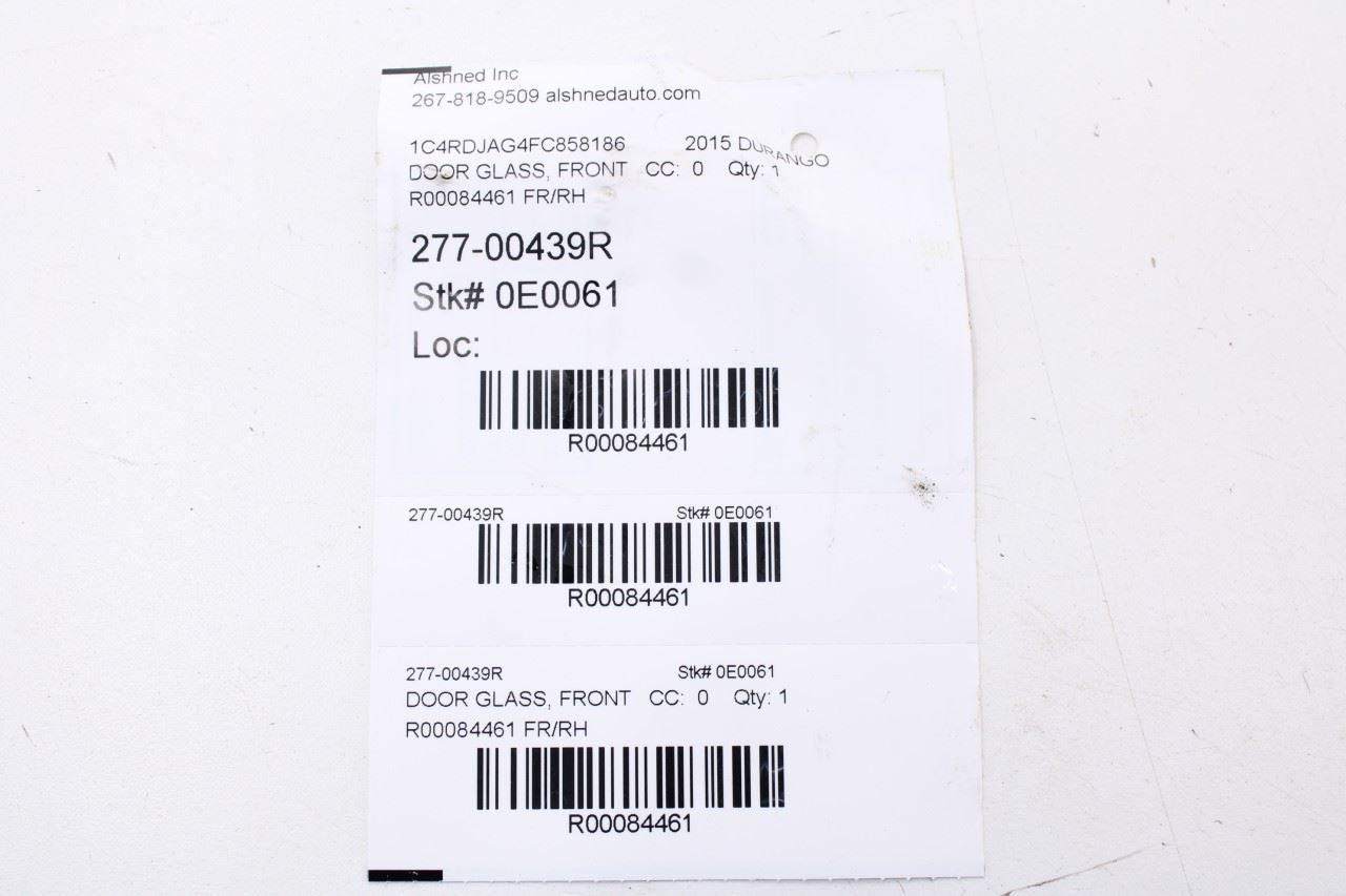 2011-2026 Dodge Durango SXT Front Right Door Window Movable Glass 68068670AC9