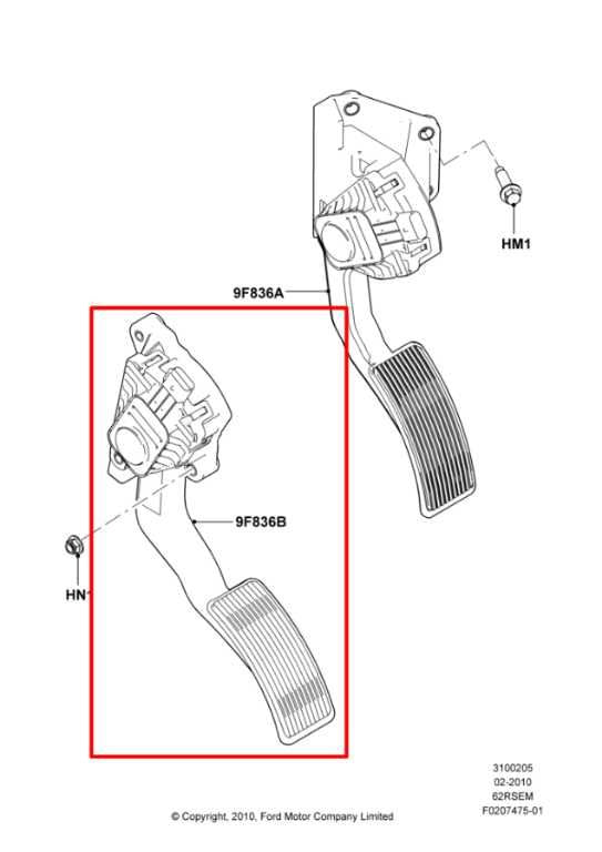 2012-16 Ford F250 Lariat Crew Cab 6.2L 4WD Accelerator Throttle Gas Pedal Sensor - Alshned Auto Parts
