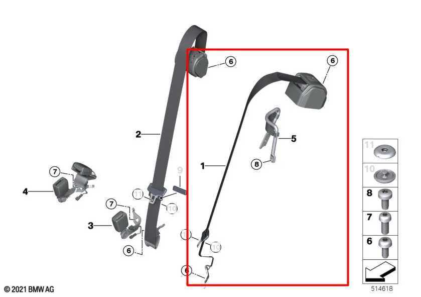 23-24 BMW 430i xDrive Gran Coupe Rear Driver LH Side 2nd Row Seat Belt Retractor - Alshned Auto Parts