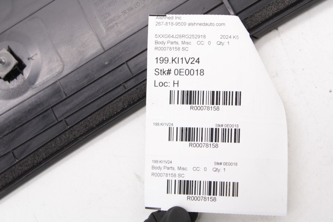 2021-24 Kia K5 GT-Line Rear Trunk Lid Upper Garnish Assembly Molding 87361-L3000 - Alshned Auto Parts