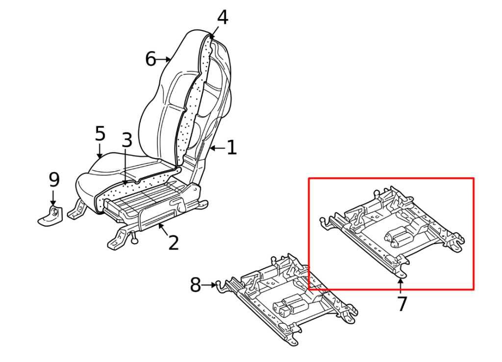 1997-2004 Chevrolet Corvette Front Passenger Right Side Seat Lower Track Frame - Alshned Auto Parts