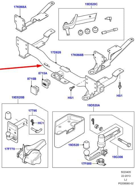 2006-2013 Land Rover Range Rover HSE Rear Tow Trailer Hitch Bar KNI500020 OEM2