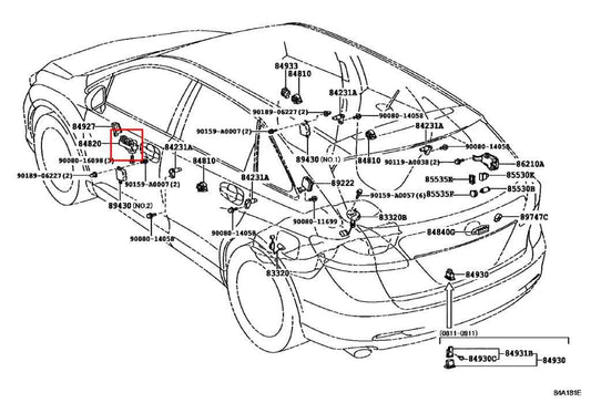 12-16 Toyota Venza Front Driver Left Side Master Power Window Switch 84040-08020 - Alshned Auto Parts