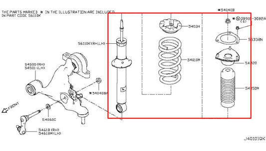 2016-24 Infiniti Q50 Premium 3L RWD Front Left Side Shock Strut Absorber *ReaD* - Alshned Auto Parts