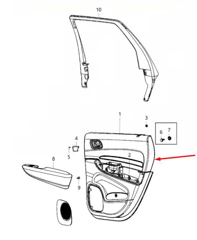2013-2015 Dodge Durango SXT Rear Left Side Door Trim Panel 1GS812X9AG OEM1
