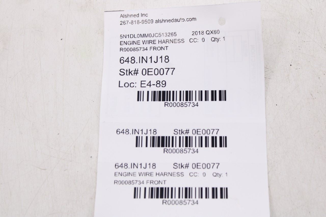 2016-2019 Infiniti QX60 Front End Sub Wire Wiring Harness 24023-9NJ0C OEM - Alshned Auto Parts