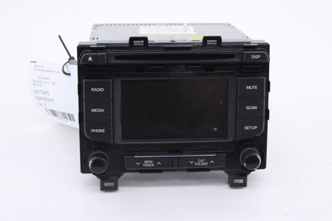 2015-17 Hyundai Sonata CD Player Radio Faceplate Control w Receiver and Display0
