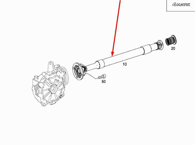 2015-2017 Mercedes-Benz C300 4Matic Sedan 2.0L AWD Front Drive Shaft Propeller1