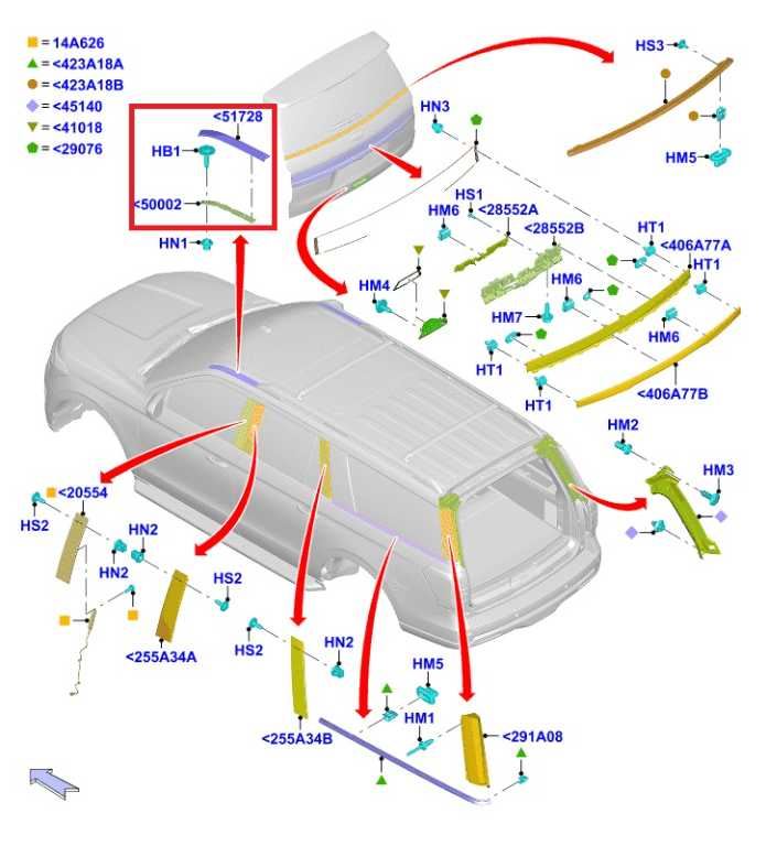 18-24 Ford Expedition MAX XLT Right Side Roof Upper Molding Cover JL1B7850462AFW - Alshned Auto Parts