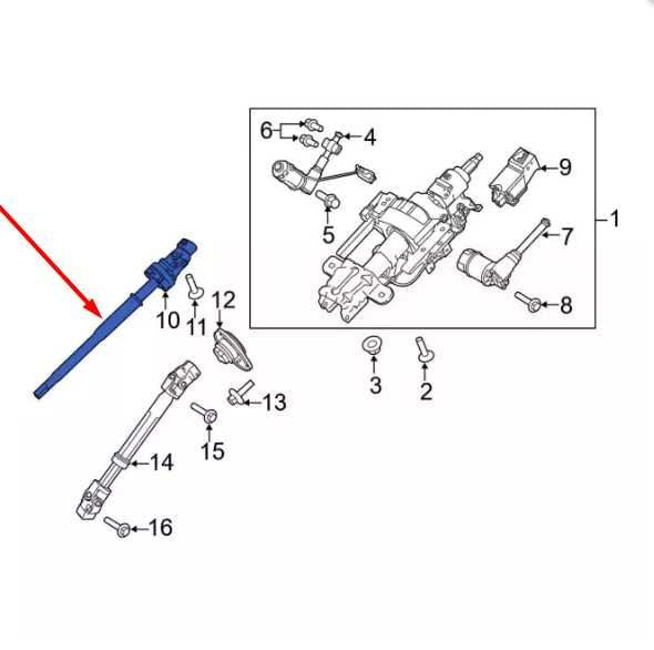 2015-2020 Ford F150 Steering Column Upper Intermediate Shaft HL3Z-3E751-F OEM - Alshned Auto Parts