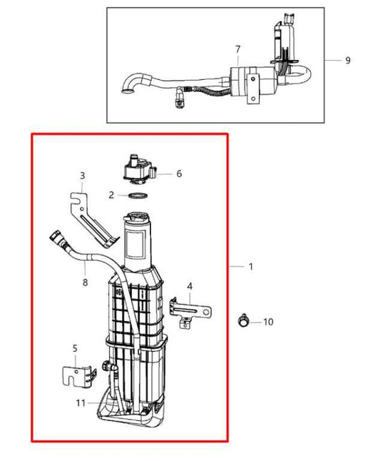 2008-2020 Dodge Grand Caravan SXT 3.6L Fuel Vapor Evaporator Emission Canister - Alshned Auto Parts