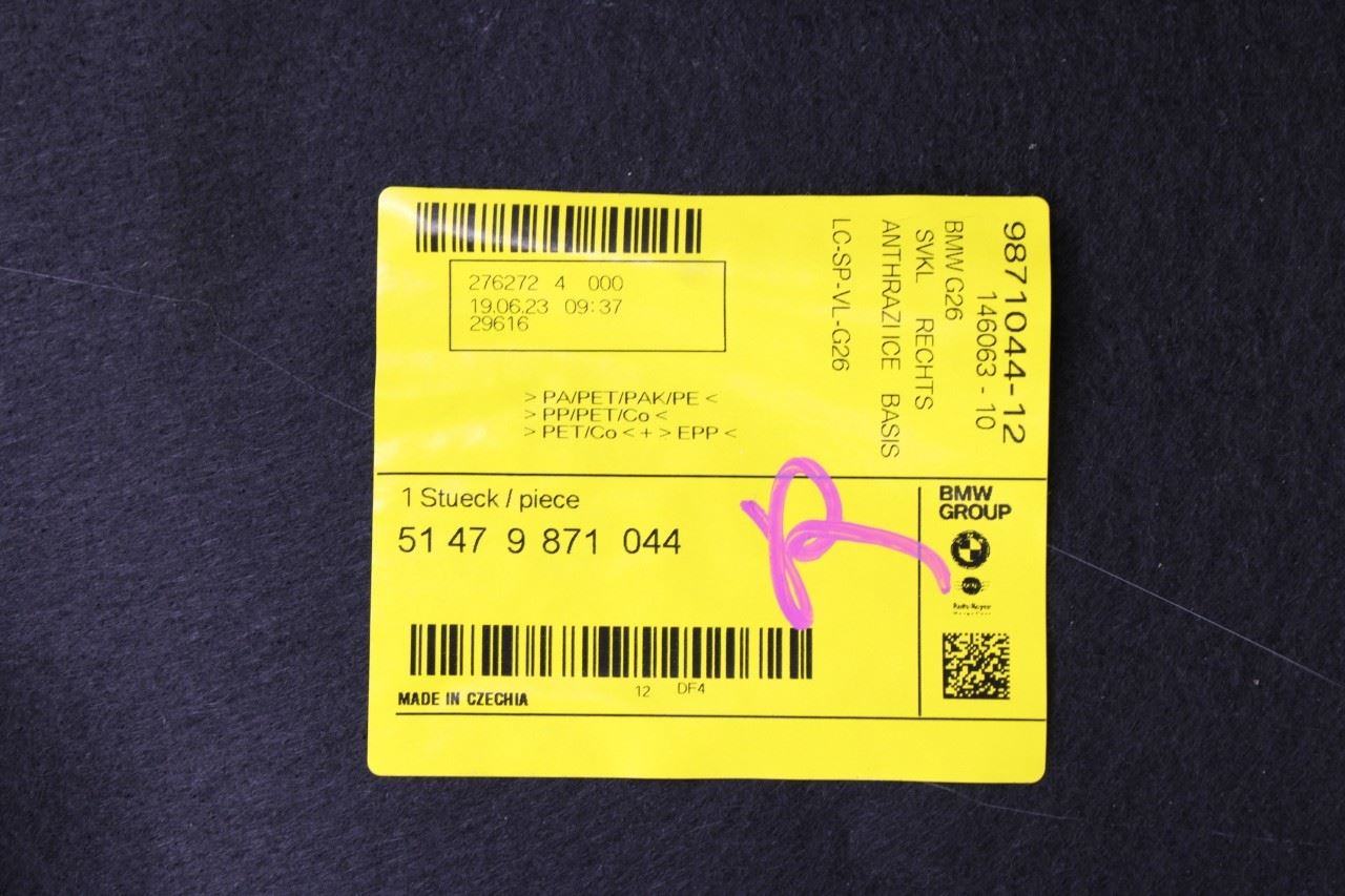 23-24 BMW 430i xDrive Gran Coupe Rear Right Quarter Panel Luggage Interior Trim - Alshned Auto Parts