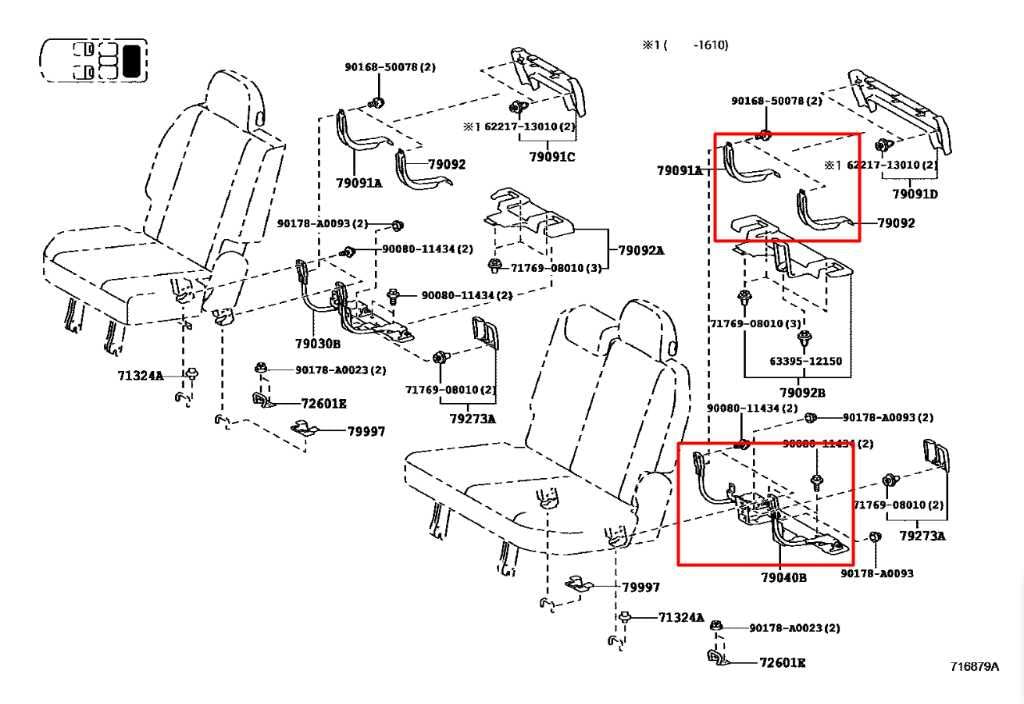 2011-20 Toyota Sienna LE 3.5L Rear Driver Left Side 3rd Row Seat Leg Brace Mount - Alshned Auto Parts