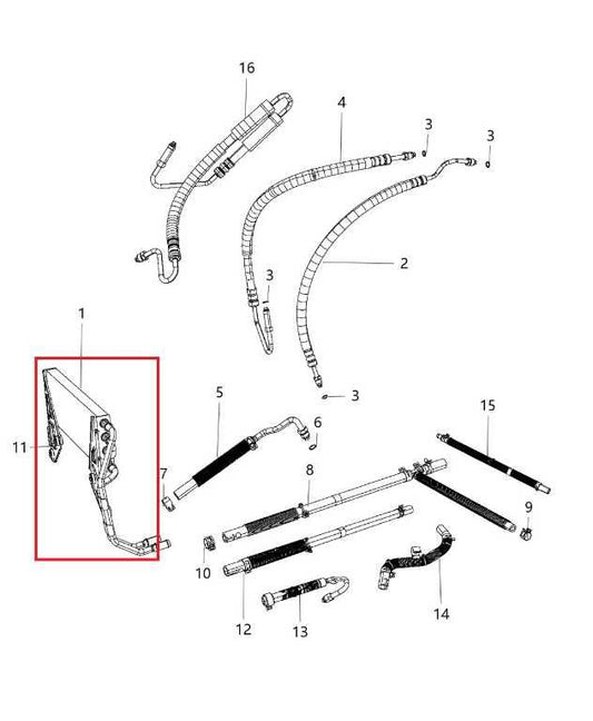 2012-2018 RAM 2500 Tradesman 6.4L Power Steering Cooler 55111391AD OEM *ReaD* - Alshned Auto Parts