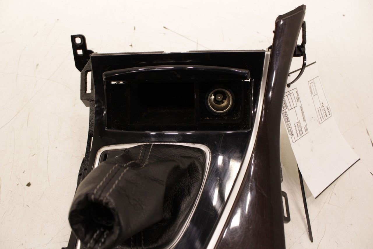 15-17 Infiniti Q50 Premium Front Center Console Shifter Bezel Trim w/ Cup Holder - Alshned Auto Parts