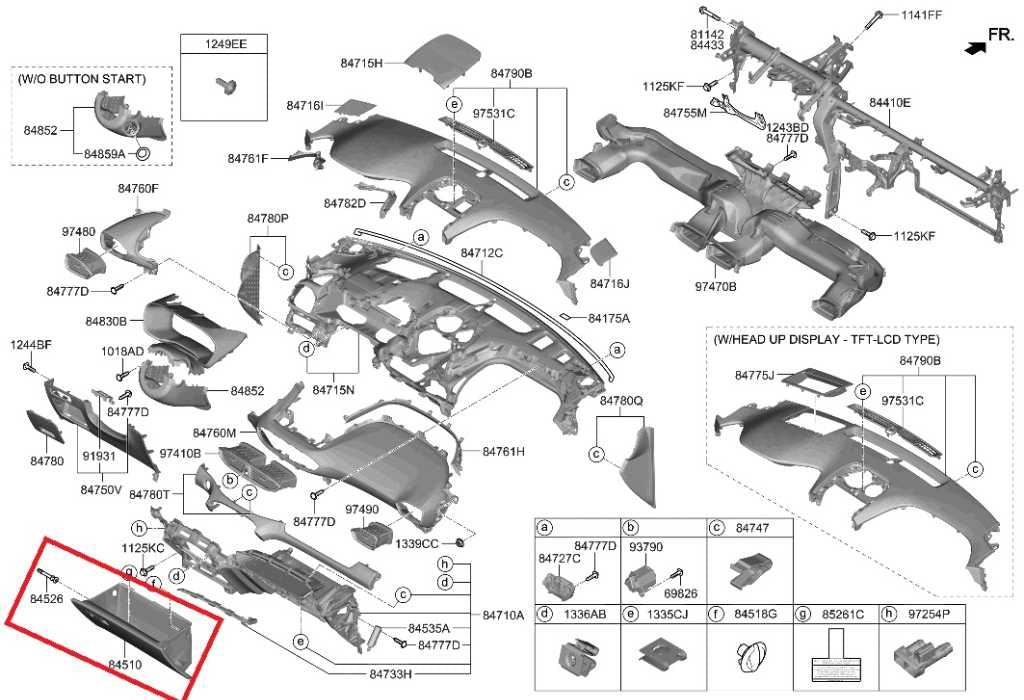 2021-23 Hyundai Santa Fe SEL Glove Box Door Storage Compartment 84510-S2AA0-NNB1