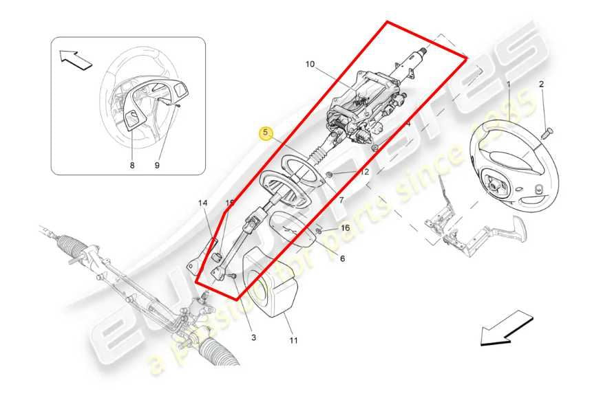 2015-2017 Maserati Ghibli S Q4 3.0L AWD Steering Column Assembly 670031759 OEM - Alshned Auto Parts