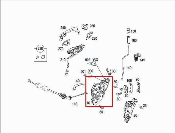 2007-2013 Mercedes-Benz S550 Rear Right Door Lock Latch Actuator 221-730-44-35 - Alshned Auto Parts