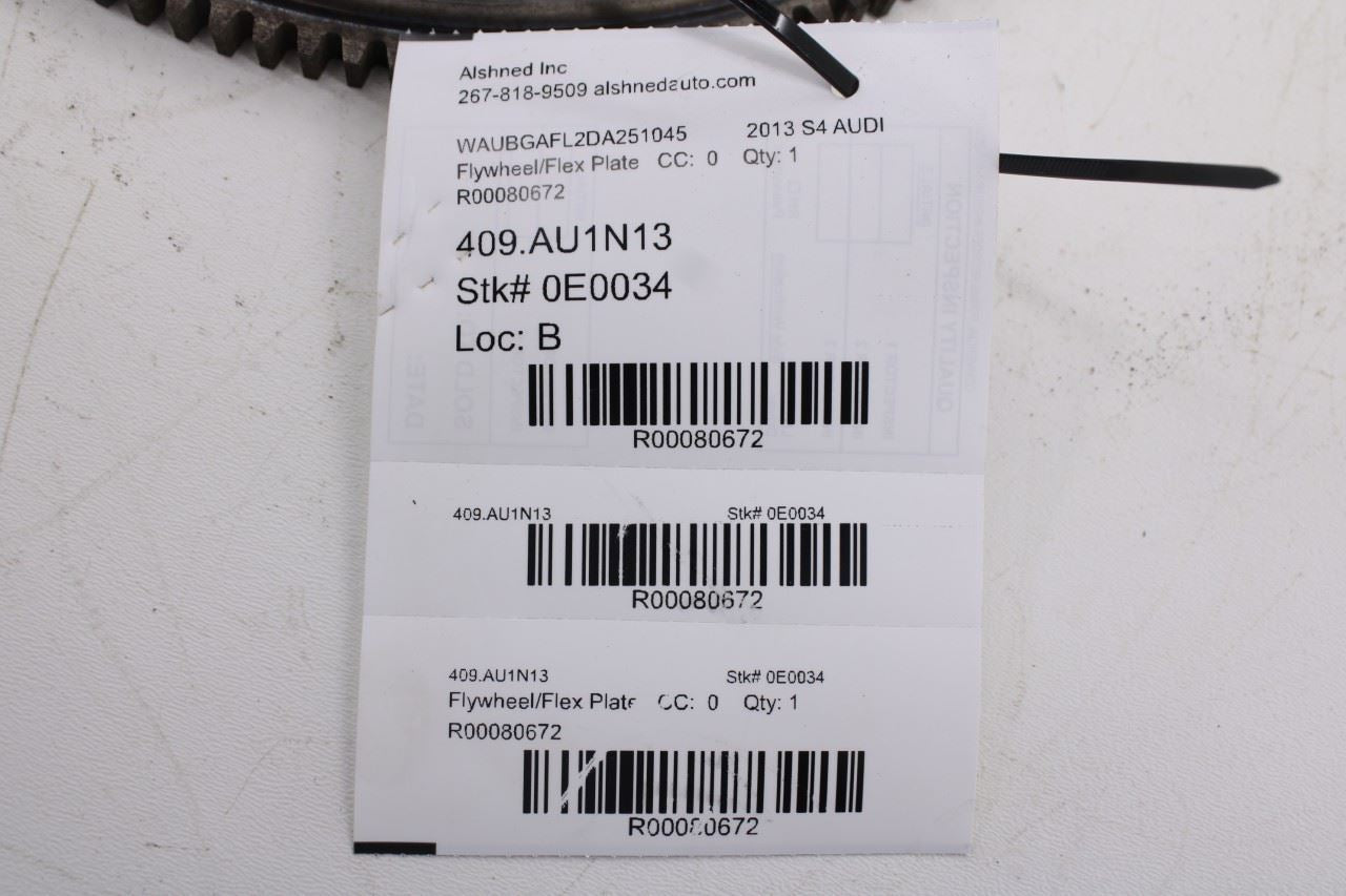 2013 Audi S4 Premium Plus 3L Auto Transmission Flywheel Flexplate 06E-105-323-T12