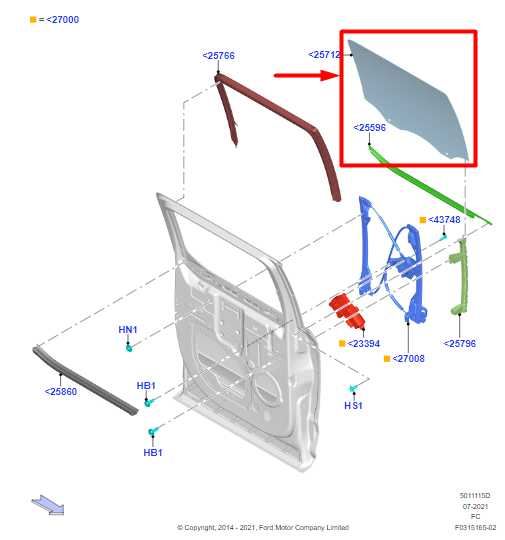 2015-2022 Ford F150 Rear Left Driver Side Door Window Glass FL3Z-1625713-G OEM - Alshned Auto Parts