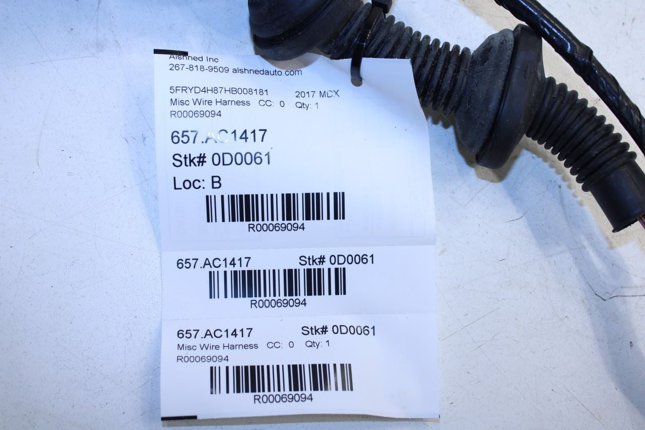 17-20 Acura MDX Advance Rear Right Passenger Door Wire Harness 32753-TZ5-A21 OEM - Alshned Auto Parts