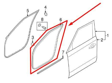 2014-2019 Kia Soul Front Right Door Weatherstrip On Body 82120-B2000 OEM - Alshned Auto Parts