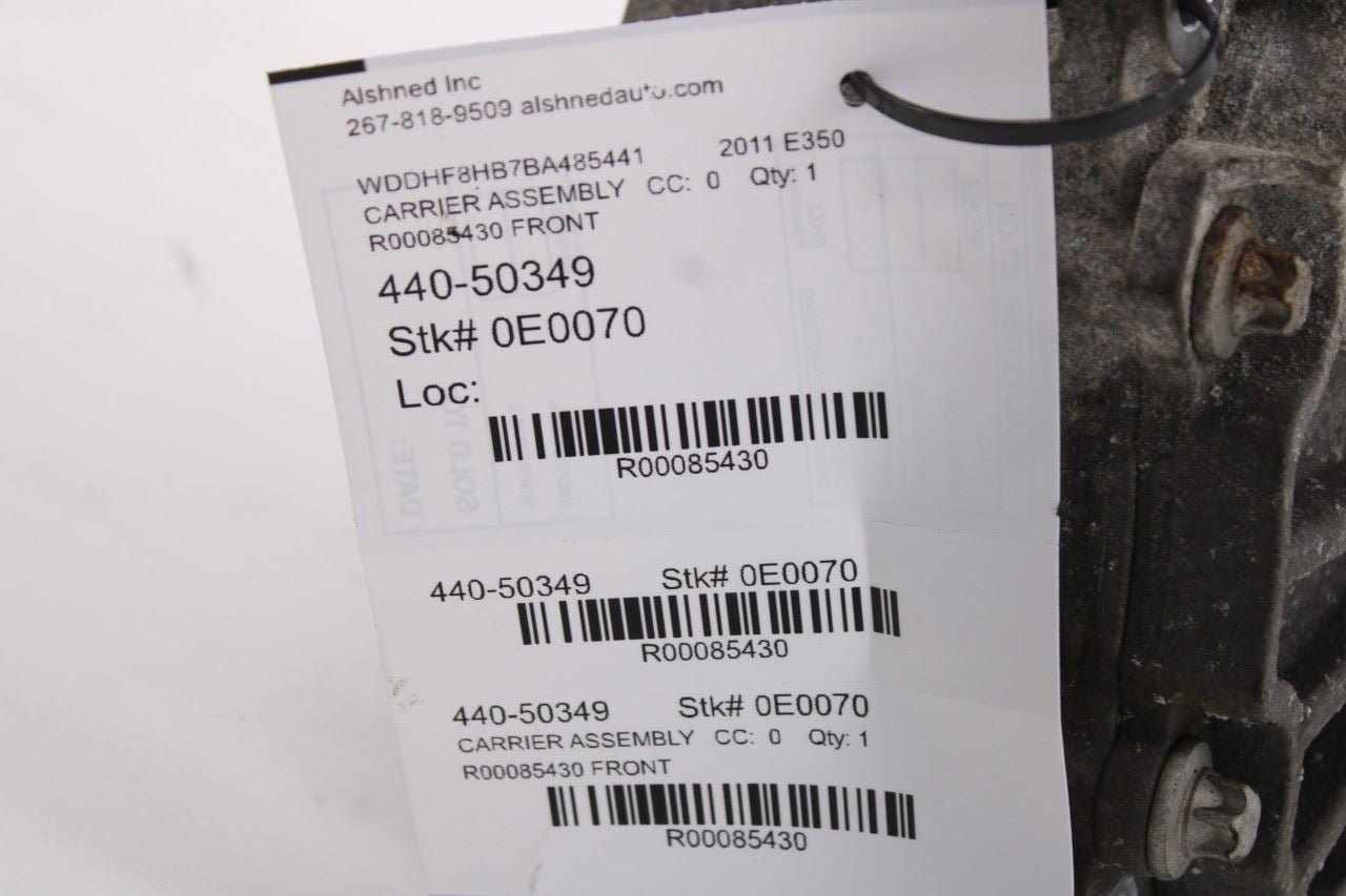 2010-2011 Mercedes-Benz E 350 Luxury 4Matic Front Axle Differential 3.07 ratio9