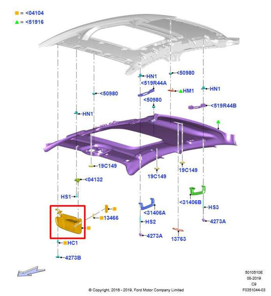 2017-20 Lincoln MKZ Reserve Front RH LH Side Sun Visor Set w/ Illuminated Mirror - Alshned Auto Parts