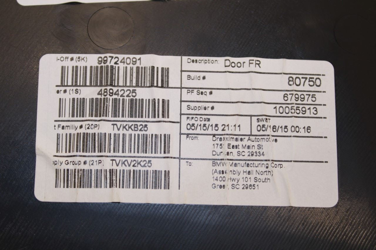 2011-2017 BMW X3 xDrive28i Front Right Passenger Door Trim Panel 51417394528 OEM - Alshned Auto Parts
