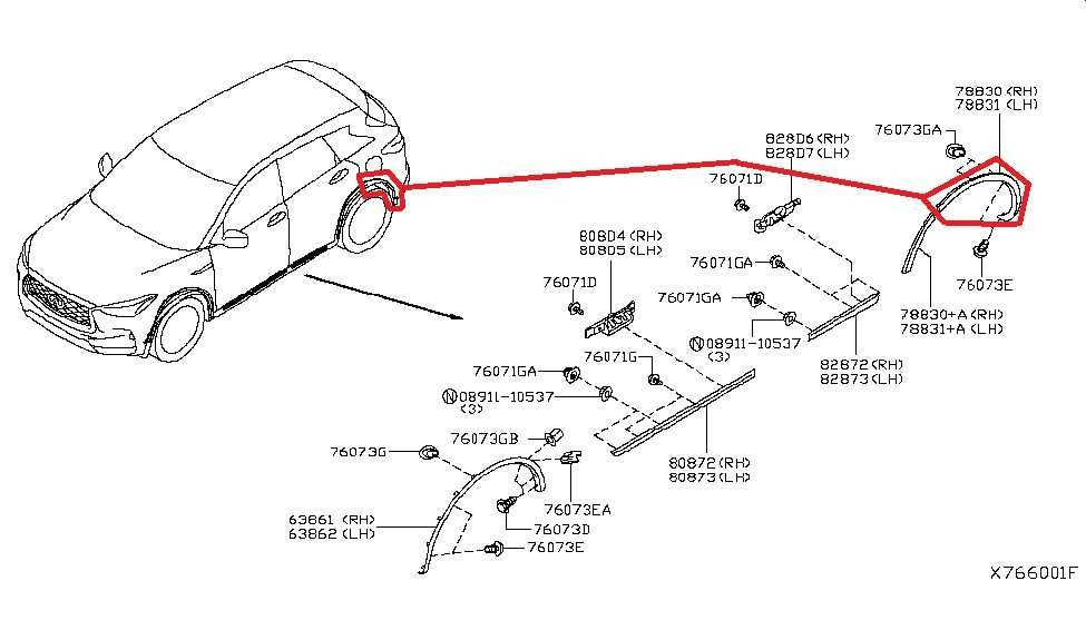 2019-2025 Infiniti QX50 Essential Rear Left Fender Flare Trim 78861-5NA0A *ReaD* - Alshned Auto Parts