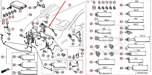 21-24 Honda Odyssey Touring 3.5L Right Side Engine Wire Harness w Fuse Box *ReaD - Alshned Auto Parts