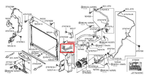 2014-2023 Infiniti Q50 Luxe RWD 3.0L AC Condenser Line Tube Pipe 92446-4GB0A OEM - Alshned Auto Parts