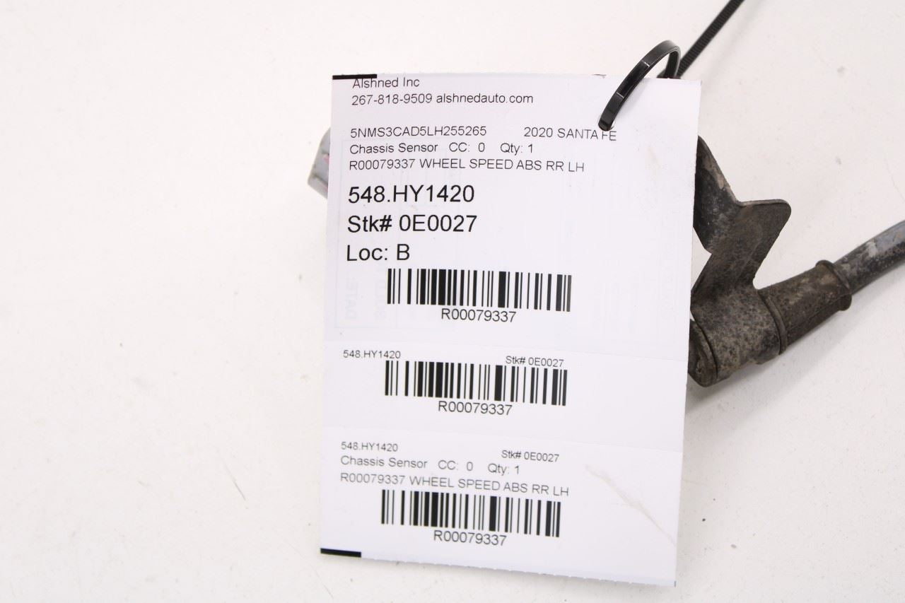 19-20 Hyundai Santa Fe SEL AWD Rear Passenger Right Side ABS Wheel Speed Sensor - Alshned Auto Parts