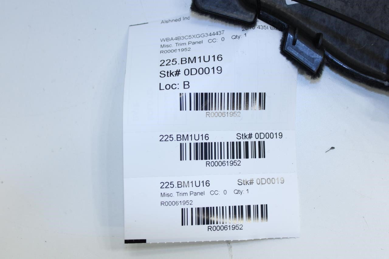 2015-2016 BMW 435i Gran Coupe xDrive Trunk Right Side Lower Sill Cover Panel - Alshned Auto Parts