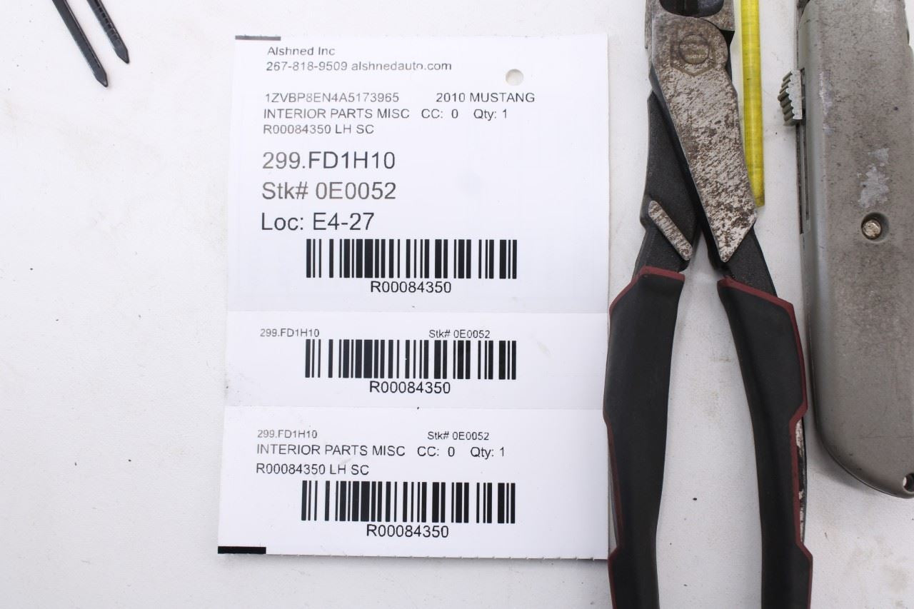 10-11 Ford Mustang Premium Conv V6 4.0L Rear Left Side Quarter Panel Inner Trim - Alshned Auto Parts
