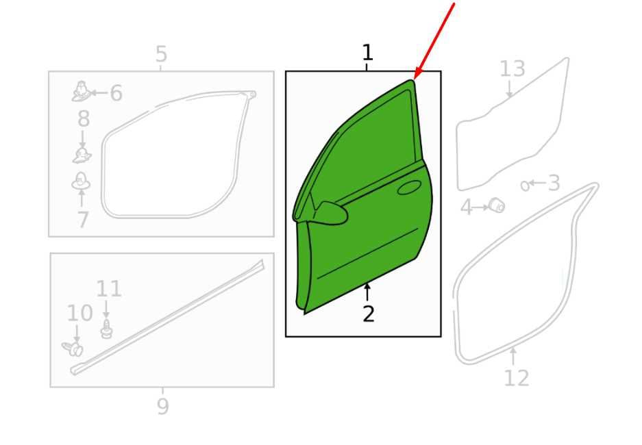 2011-25 Mitsubishi Outlander Sport SE Front Right Door Shell Panel 5700C210 OEM2